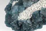 Blue, Cubic/Octahedral Fluorite Encrusted Quartz - Inner Mongolia #195256-2